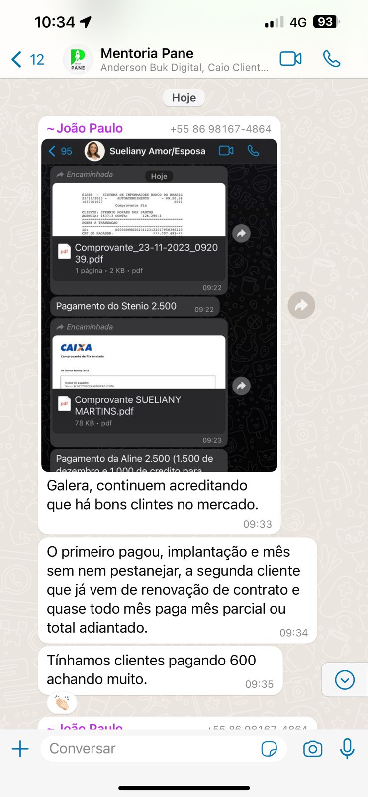 Depoimento de cliente