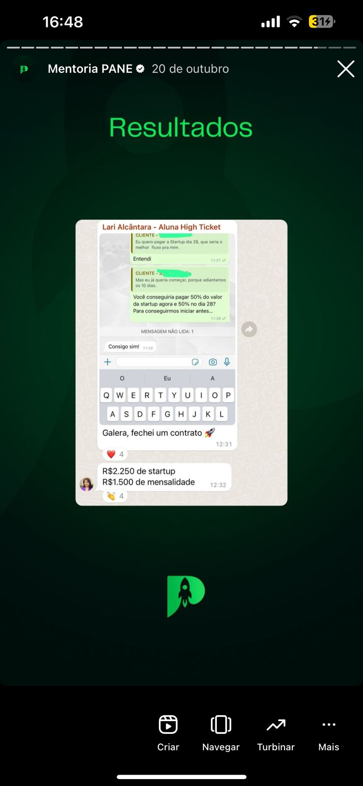 Depoimento de cliente